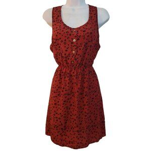 edge burst deep orange leopard dress size m